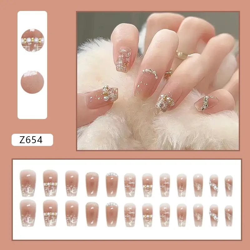 cute short coffin press on nails